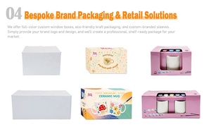 Kit de <span class=keywords><strong>peinture</strong></span> DIY pour tasses conforme EN71 avec coffret cadeau haut de gamme, ensemble de tasses en céramique personnalisables pour le graffiti, idéal pour Noël et les fêtes - Product Image 5
