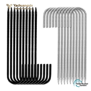 Piquet de tente en acier fileté de 13 pouces, type cartouche, pour camping extérieur toutes saisons, clou d'ancrage au sol - Product Image 6