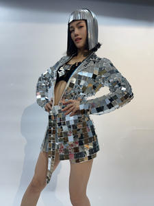 Costume <span class=keywords><strong>de</strong></span> Danseur avec Miroir et Lumières LED Personnalisées, Technologie Créative, <span class=keywords><strong>Spectacle</strong></span> <span class=keywords><strong>de</strong></span> <span class=keywords><strong>Danse</strong></span> sur Scène et en Club, Vêtements pour Spectacles <span class=keywords><strong>de</strong></span> Salle <span class=keywords><strong>de</strong></span> Bal - Product Image 4