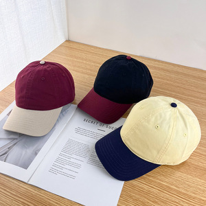 Topi Baseball Dua Warna Berkualitas Tinggi 6-Panel 100% Katun dengan Gesper Emas Tembaga, Model Dad Hat untuk Olahraga Luar Ruangan Grosir - Product Image 3