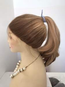 RU407 Perruque poney populaire en dentelle cheveux européens blonds actifs juifs casher gymnastique sports poney Wunder perruque - Product Image 4