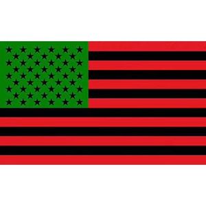 Drapeaux personnalisés en polyester 3x5 pieds Stock Rouge Noir Vert Américain Afro <span class=keywords><strong>Pan</strong></span>-Africain Drapeau national - Product Image 2