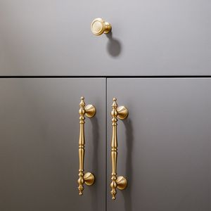 European Style Solid Brass Drawer <strong>Knobs</strong> T Bar Handle Vertical Lines Adjustable <strong>Bedroom</strong> Pulls for Dresser Bathroom Kitchen - Product Image 3