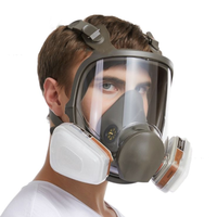Masque à gaz GP-7 de style tactique avec filtre en silicone Respirateur de sécurité industrielle pour réponse d'urgence Gel de silice/caoutchouc