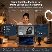 Moniteur portable 18,5 pouces, alternative compacte aux trois écrans pliables de 16 pouces, 480 cd/m², lisible en plein soleil, extension d'écran pour ordinateur portable
