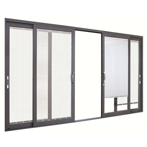 <span class=keywords><strong>Puerta</strong></span> corredera pesada moderna, <span class=keywords><strong>puerta</strong></span> de vidrio templado, perfil de aluminio - Product Image 4