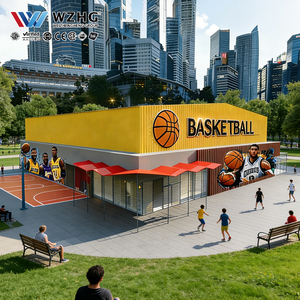 Gimnasio de Baloncesto con Estructura de Acero para Propiedades Privadas, Centro Deportivo al Aire Libre para Práctica Personal, Diseño Moderno, <span class=keywords><strong>Vida</strong></span> Útil de Más de 50 Años - Product Image 1
