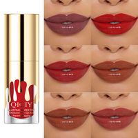 Prêt à expédier QICIY Ensemble de gloss à lèvres 6 couleurs Hydratant Non collant Léger Longue tenue Expédition rapide Faible MOQ Dropshipping