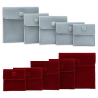 SC sacs à bijoux Logo personnalisé plusieurs tailles collier boucles d'oreilles pochette en velours haute qualité bouton-pression bijoux emballage de stockage