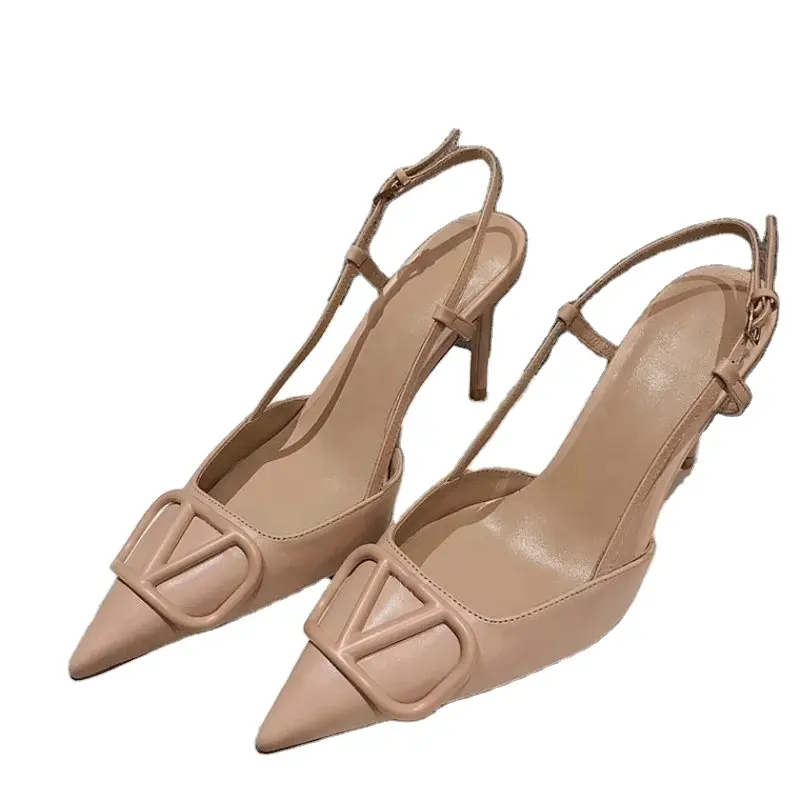 Famous brands heels Women's pumps wholesale European high quality style lades dress luxury high heels shoes women heeled sandals