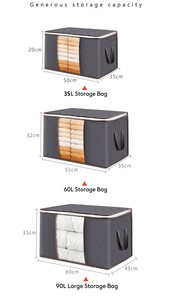 Sac de rangement suspendu pour armoire, anti-mites, grand format, pliable, écologique, pour couettes, oreillers, couvertures et literie, 35L/60L/90L Living - Product Image 5