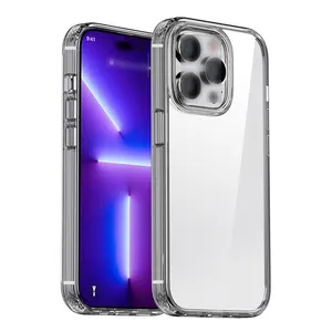 Ultra Clear PC Hard Phone Hülle für iPhone 14 13 12 Pro 11 Pro Max Slim Transparente Schutzhülle