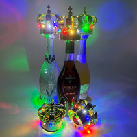 Discothèque désherbage fête coloré stroboscope bâton Topper Champagne bouteille de vin VIP Service affichage couronne couverture capuchon avec lumière LED