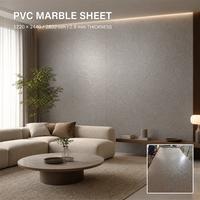 Feuille de marbre PVC imperméable et résistante à l'humidité avec garantie d'un an pour la décoration murale des salles de bain, des hôpitaux et des hôtels