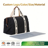 Bolsa de Pañales para Mamá 100% Lona, Marca BSCI, Bolsa de Viaje para Bebé con Cambiador y Bolsillo Aislado, Fabricante con 16 Años de Experiencia