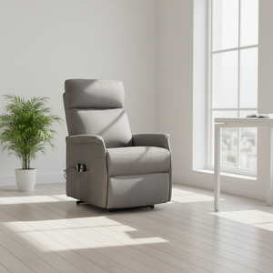 Fauteuil inclinable TV moderne en similicuir <span class=keywords><strong>noir</strong></span>, réglable électriquement, avec structure en bois, fauteuil releveur - Product Image 1