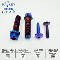 Malaxy Titanium Alloy Hex Head Bolts Corrosion Resistant High Strength Industrial Fastener Titanium Bolts