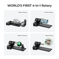 XTool RA2 Pro, accessoire rotatif 4-en-1 pour graveur laser, gravure de cylindres, sphères, anneaux et objets irréguliers pour D1 S1 F1