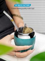 Ensemble de tasses Yerba Mate écologiques avec pailles Bombilla en acier inoxydable et matériaux PET Style éléphant conçu pour les femmes