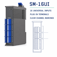 SM-16UI Modul Input Universal 16 Titik NTC Pt1000 0 hingga 10V 4 hingga 20mA Input Sensor Suhu Otomasi Bangunan Rel DIN