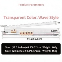 Support de Mahjong Américain Transparent Magnétique Pliable en Acrylique de Luxe Moderne 2-en-1 Portable avec Poussoir de Cartes et Calibre 17,5-20 Pouces MU