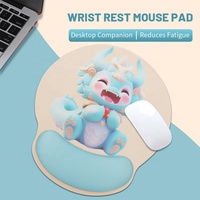 Petit tapis de souris de jeu en mousse à mémoire de forme avec repose-poignet, couleur personnalisable, design de dessin animé pour un usage au bureau