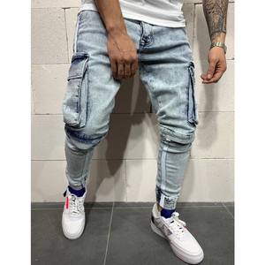 رجل جديد الجينز ضئيلة زائد حجم S-3XL <span class=keywords><strong>Pl</strong></span> ممزق نحيل جان السراويل السائق يبلي الهيب هوب السراويل عارضة B739 - Product Image 6