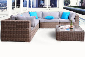 Nouvel ensemble de canapés de jardin en rotin pour terrasse et villa, résistant à l'eau et à <span class=keywords><strong>la</strong></span> lumière du soleil, mobilier <span class=keywords><strong>d</strong></span>'extérieur durable pour cour, canapé modulable - Product Image 6