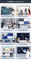 65 75 86 98 110 pouces multi-écran tactile tout-en-un 4K LCD tableaux intelligents interactifs pour les écoles et les salles de classe affichage tableau blanc