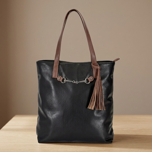 Bolso de Mano de Cuero Genuino Estilo Bohemio con Borlas, Calidad Premium con Cierre de Cremallera, Proveedor Indio Saman Exports - Product Image 1