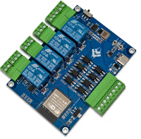 Módulo de Relé de Cuatro Canales ESP32 Mod-bus RTU, Placa de Desarrollo RS485, Entrada de 7-24 VCC, Conector Tipo C, Optoacoplador