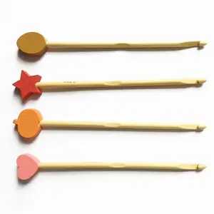 Лучшая цена, Бамбуковая ручка для вязания крючком, круглая бамбуковая ручка, крючок для вязания крючком из бамбука