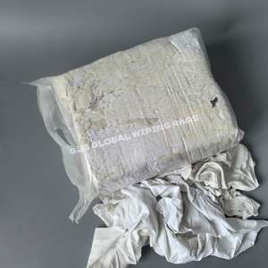 Trapos de limpieza de algodón reciclado de alta resistencia, trapos de limpieza reciclados, trapos blancos 100% algodón para limpieza - Product Image 1