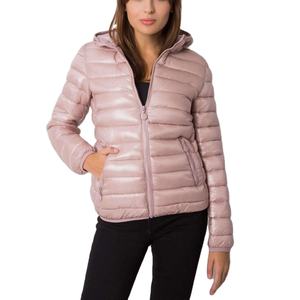 Precio al por mayor ropa de mujer corta recortada Zip Up Bomber Puffer invierno señoras chaquetas abrigos para mujeres proveedor de BD - Product Image 1