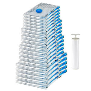 Yiwu Factory Lot de 6 en plastique transparent avec pompe à main Plusieurs tailles Gain de place pour les couettes de vêtements Sacs de rangement sous vide - Product Image 6