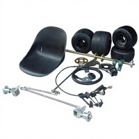 Disque de frein, pignon, essieu arrière de 100 cm, articulations de direction, biellettes de direction avec pneus de 5 pouces, siège pour karting, kart, VTT, UTV