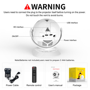 Mini-projecteur LCD 8K 300 Ansi LED WiFi6 BT5.4 HY300F Android 14 Portable, design football créatif, pour films et usage domestique - Product Image 6