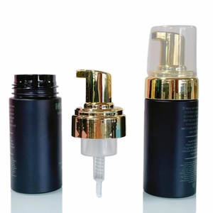 100ml 120ml 150ml High Quality Black Pet <b>Bottle</b> and Gold <b>Pump</b> Matte Black Foam <b>Pump</b> <b>Bottle</b> with Gold <b>Pump</b> Head - Product Image 2