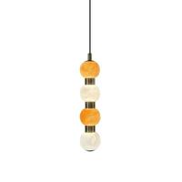 Petit luminaire suspendu minimaliste avec télécommande, abat-jour en marbre, hauteur réglable, économie d'énergie, finition colorée pour salon