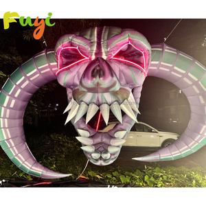 Modello di scheletro per la decorazione di Halloween gonfiabile di Halloween testa di scheletro <span class=keywords><strong>Costume</strong></span> teschio gonfiabile all'aperto - Product Image 6