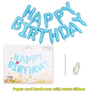 Ensemble de ballons en aluminium de 16 pouces « Joyeux Anniversaire » avec lettres anglaises pour fête d'enfants et premier anniversaire de bébé