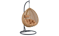 Fauteuil suspendu pour l'extérieur Fauteuil suspendu en rotin PE étanche pour le jardin et le balcon avec support