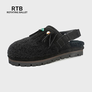 Phụ Nữ Chính Hãng Da Cừu Một Mảnh Bất Lông Lót Cho Phong Cách Thời Trang Thoải Mái Cho Không Trượt Bền Duy Nhất Ấm Mùa Đông Giày - Product Image 1