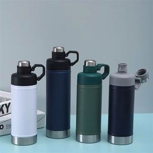 Botella Deportiva Aislada de 500ml/750ml, Termo de Acero Inoxidable con Tapa de Boquilla y Pajita para Exteriores - Product Image 6