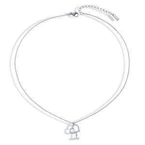 <span class=keywords><strong>Collar</strong></span> de Acero Inoxidable de Alta Gama con Forma de Llave de Corazón, Chapado en Oro, Cadena Versátil, Accesorio Moderno, Simple y <span class=keywords><strong>Sexy</strong></span> para Regalo - Product Image 2