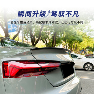 สปอยเลอร์หลัง Audi A5 F5 ปี 2017-2024 สีดำเงา ลายคาร์บอนไฟเบอร์ ทรง Ducktail - Product Image 3