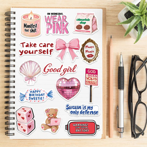 50 Pezzi <span class=keywords><strong>Adesivi</strong></span> Graffiti Rosa con Citazioni Motivazionali per Ragazze, Decorazioni per Telefoni e Bottiglie, Sticker Ispirazionali per l'Autostima - Product Image 5