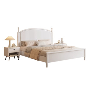 <span class=keywords><strong>Letto</strong></span> in Legno Massello Stile Vintage <span class=keywords><strong>Francese</strong></span> Mid-century con Design Semicircolare, <span class=keywords><strong>Letto</strong></span> con Contenitore Stile Americano per Camera da <span class=keywords><strong>Letto</strong></span> Principale - Product Image 3