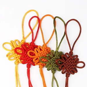 H782 Thuis Slaapkamer Decoratie Mini Craft Kwasten Hangers Met Kwastje Nieuwe Jaar Rode Polyester Chinese Knopen