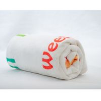 Couverture en polaire tissée super douce de haute qualité pour bébé, personnalisée avec les étapes mensuelles, imprimée sur mesure pour nouveau-né